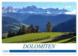 Dolomiten - Latemar und Rosengarten (Tischkalender 2024 DIN A5 quer), CALVENDO Monatskalender