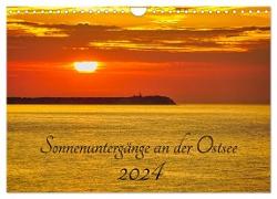 Sonnenuntergänge an der Ostsee (Wandkalender 2024 DIN A4 quer), CALVENDO Monatskalender