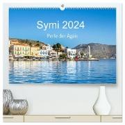 Symi 2024, Perle der Ägäis (hochwertiger Premium Wandkalender 2024 DIN A2 quer), Kunstdruck in Hochglanz
