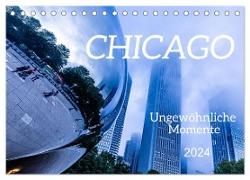 CHICAGO Ungewöhnliche Momente (Tischkalender 2024 DIN A5 quer), CALVENDO Monatskalender