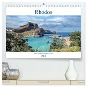 Rhodos - Insel des Sonnengottes Helios (hochwertiger Premium Wandkalender 2024 DIN A2 quer), Kunstdruck in Hochglanz