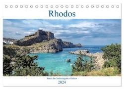 Rhodos - Insel des Sonnengottes Helios (Tischkalender 2024 DIN A5 quer), CALVENDO Monatskalender