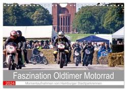 Faszination Oldtimer Motorrad - Momentaufnahmen von Hamburger Stadtparkrennen (Wandkalender 2024 DIN A4 quer), CALVENDO Monatskalender