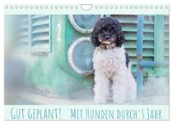 Gut geplant! Mit Hunden durch´s Jahr (Wandkalender 2024 DIN A4 quer), CALVENDO Monatskalender