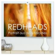 REDHEADS - Portrait aus dem Paradies (hochwertiger Premium Wandkalender 2024 DIN A2 quer), Kunstdruck in Hochglanz