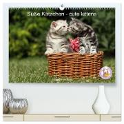 Süße Kätzchen - cute kittens (hochwertiger Premium Wandkalender 2024 DIN A2 quer), Kunstdruck in Hochglanz