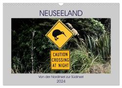 Neuseeland - Von der Nordinsel zur Südinsel (Wandkalender 2024 DIN A3 quer), CALVENDO Monatskalender