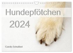 Hundepfötchen (Wandkalender 2024 DIN A4 quer), CALVENDO Monatskalender
