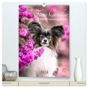 Flora Canidae - der Hunde-Blühpflanzen-Kalender (hochwertiger Premium Wandkalender 2024 DIN A2 hoch), Kunstdruck in Hochglanz