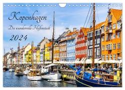 Kopenhagen - Die wundervolle Hafenstadt (Wandkalender 2024 DIN A4 quer), CALVENDO Monatskalender