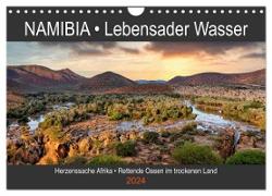 NAMIBIA ¿ Lebensader Wasser (Wandkalender 2024 DIN A4 quer), CALVENDO Monatskalender
