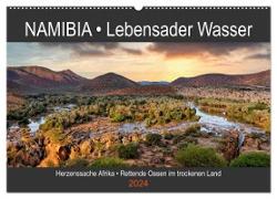 NAMIBIA ¿ Lebensader Wasser (Wandkalender 2024 DIN A2 quer), CALVENDO Monatskalender