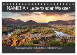 NAMIBIA ¿ Lebensader Wasser (Tischkalender 2024 DIN A5 quer), CALVENDO Monatskalender