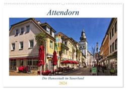 Attendorn, die Hansestadt im Sauerland (Wandkalender 2024 DIN A2 quer), CALVENDO Monatskalender