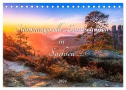 Stimmungsvolle Landschaften in Sachsen 2024 (Tischkalender 2024 DIN A5 quer), CALVENDO Monatskalender