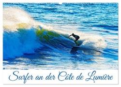 Surfer an der Côte de Lumière (Wandkalender 2024 DIN A2 quer), CALVENDO Monatskalender