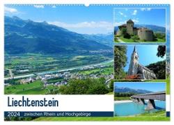 Liechtenstein - zwischen Rhein und Hochgebirge (Wandkalender 2024 DIN A2 quer), CALVENDO Monatskalender