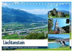 Liechtenstein - zwischen Rhein und Hochgebirge (Tischkalender 2024 DIN A5 quer), CALVENDO Monatskalender