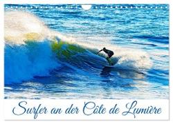 Surfer an der Côte de Lumière (Wandkalender 2024 DIN A4 quer), CALVENDO Monatskalender