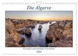 Die Algarve - Portugals märchenhafte Felsenküste (Wandkalender 2024 DIN A4 quer), CALVENDO Monatskalender