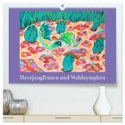 Meerjungfrauen und Waldnymphen (hochwertiger Premium Wandkalender 2024 DIN A2 quer), Kunstdruck in Hochglanz