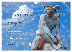 Zauberhaft sorglos Ein magischer Blick auf die Götter im Park Sanssouci (Wandkalender 2024 DIN A4 quer), CALVENDO Monatskalender