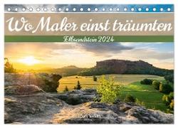 Wo Maler einst träumten ¿ Elbsandstein (Tischkalender 2024 DIN A5 quer), CALVENDO Monatskalender