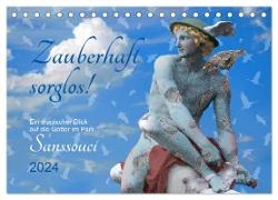 Zauberhaft sorglos Ein magischer Blick auf die Götter im Park Sanssouci (Tischkalender 2024 DIN A5 quer), CALVENDO Monatskalender