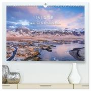 Island aus der Luft betrachtet (hochwertiger Premium Wandkalender 2024 DIN A2 quer), Kunstdruck in Hochglanz