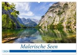Malerische Seen im bayerischen Voralpenland (Wandkalender 2024 DIN A2 quer), CALVENDO Monatskalender