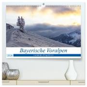 Bayerische Voralpen - traumhafte Perspektiven (hochwertiger Premium Wandkalender 2024 DIN A2 quer), Kunstdruck in Hochglanz