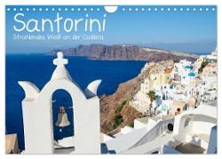 Santorini - Strahlendes Weiß an der Caldera (Wandkalender 2024 DIN A4 quer), CALVENDO Monatskalender