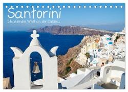 Santorini - Strahlendes Weiß an der Caldera (Tischkalender 2024 DIN A5 quer), CALVENDO Monatskalender