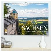 Sachsen - Eine stimmungsvolle Wanderung in Bildern (hochwertiger Premium Wandkalender 2024 DIN A2 quer), Kunstdruck in Hochglanz