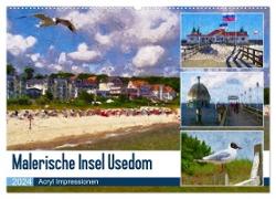 Malerische Insel Usedom - Acryl Impressionen (Wandkalender 2024 DIN A2 quer), CALVENDO Monatskalender