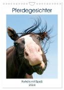 Pferdegesichter - Porträts mit Spaß (Wandkalender 2024 DIN A4 hoch), CALVENDO Monatskalender