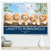 Lagotto Romagnolo - Bilder aus der Kinderstube (hochwertiger Premium Wandkalender 2024 DIN A2 quer), Kunstdruck in Hochglanz