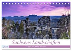Sachsens Landschaften (Tischkalender 2024 DIN A5 quer), CALVENDO Monatskalender
