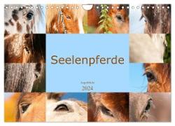 Seelenpferde - Augenblicke (Wandkalender 2024 DIN A4 quer), CALVENDO Monatskalender