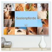 Seelenpferde - Augenblicke (hochwertiger Premium Wandkalender 2024 DIN A2 quer), Kunstdruck in Hochglanz