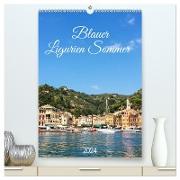 Blauer Ligurien Sommer (hochwertiger Premium Wandkalender 2024 DIN A2 hoch), Kunstdruck in Hochglanz