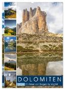 Dolomiten, ein Meer aus Bergen by VogtArt (Wandkalender 2024 DIN A2 hoch), CALVENDO Monatskalender