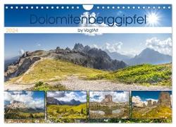 Dolomitenberggipfel (Wandkalender 2024 DIN A4 quer), CALVENDO Monatskalender