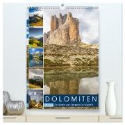 Dolomiten, ein Meer aus Bergen by VogtArt (hochwertiger Premium Wandkalender 2024 DIN A2 hoch), Kunstdruck in Hochglanz