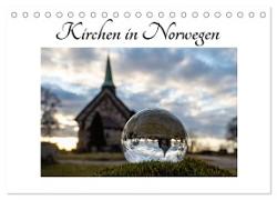 Kirchen in Norwegen (Tischkalender 2024 DIN A5 quer), CALVENDO Monatskalender