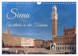 Siena - Welterbe in der Toskana (Wandkalender 2024 DIN A4 quer), CALVENDO Monatskalender