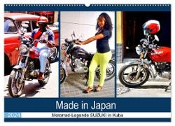 Made in Japan - Motorrad-Legende Suzuki in Kuba (Wandkalender 2024 DIN A2 quer), CALVENDO Monatskalender