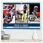Made in Japan - Motorrad-Legende Suzuki in Kuba (hochwertiger Premium Wandkalender 2024 DIN A2 quer), Kunstdruck in Hochglanz