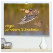 Vögel, Gefiederte Schönheiten (hochwertiger Premium Wandkalender 2024 DIN A2 quer), Kunstdruck in Hochglanz