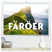 Färöer - Einzigartige Inseln (hochwertiger Premium Wandkalender 2024 DIN A2 quer), Kunstdruck in Hochglanz